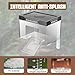 YLMFTNU Turtle Basking Platform with Lid and Nonslip Ramp, Acrylic Turtle Ramp, Habitat Enclosure Cage, Aquatic Reptile Ramp Dock, Reptile Terrarium for Aquatic Turtles Transparent 20x14x14cm