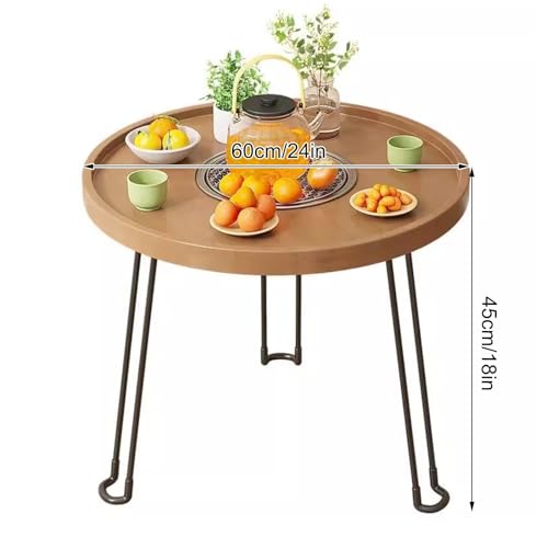 Table basse pliante en bambou légère pour optimiser l'espace du salon - 4