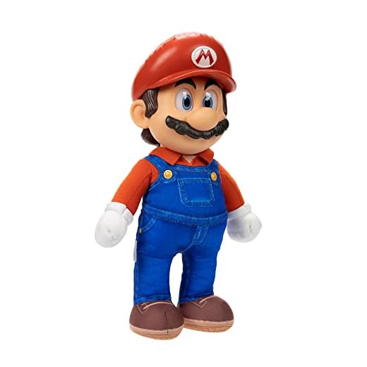 Super Mario Nintendo Peluche Mario de 35 cm Totalmente Articulado – Mario Tiene Grandes Detalles Juguete para Niños 3 Años +