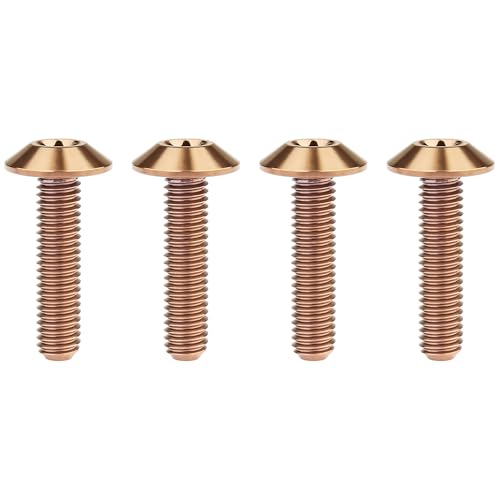 Titanium M4 M5 M6 Button Torx Head Bolt Screw (Bronze, M5x25mm)
