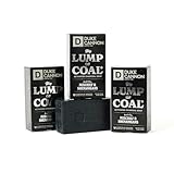 Duke Cannon Supply Co. Big Lump of Coal Soap Bar for Men Holiday Edition (Bergamot & Black Pepper Scent) Extra Large, Paraben-free, All Skin Types, 10 oz. (3 Pack)