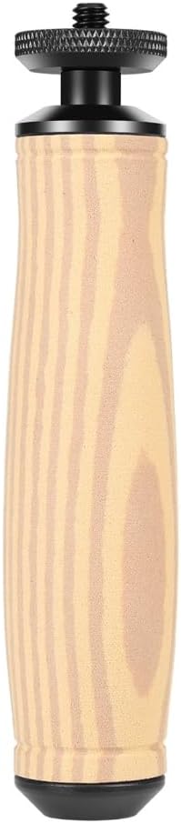 Camera Grip Stabilizer Handgrip Sponge/Wooden Handle with 1/4-inch Screw Thread