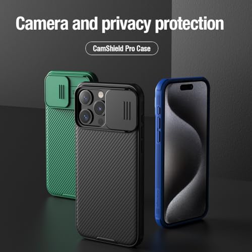 Coque iPhone 15 Pro Nillkin CamShield Pro finition Gris Titane - 4