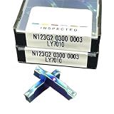 Insert for High-Hardness Steel 2/10pcs,for high-Hardness Steel, N123G2 0300 0003 Nano Blue Slotted Blade Lathe Tool Insert(10pcs)