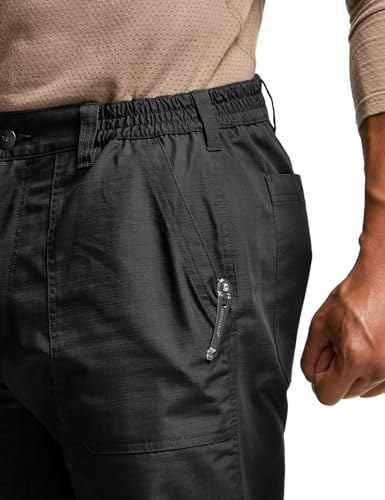 Image of CQR Men's Quick Dry Work Pants, Water Resistant Outdoor Tactical Pants, Lightweight Stretch Cargo Hiking Pants