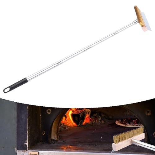 Brosse pour four à pizza usage intensif de 1.6 M pour gratter la pierre de cuisson