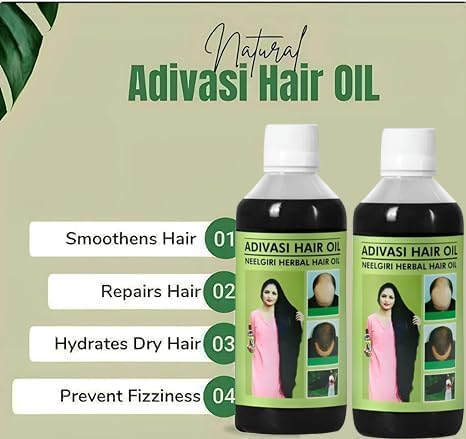 Original Adivasi Hair Growth Oil 100 ML Ayurvedic Adiwasi Herbal Kesh tel & Natural Rosemary essential & Biotin for Control Hairfall anti-dandruff (Adivasi herbal hair oil, 250) - Image 6