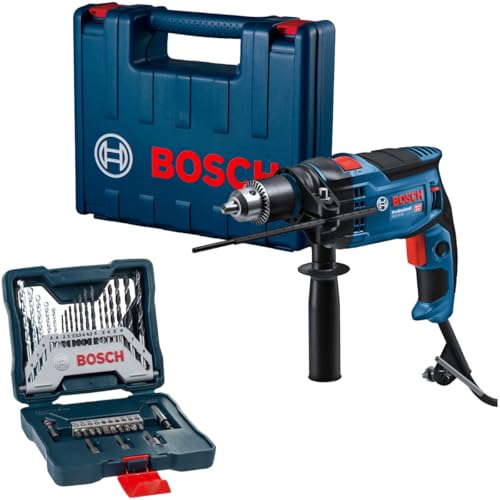 Kit Furadeira De Impacto Bosch Gsb 16 Re 850w 110v E X Line 33 Peças