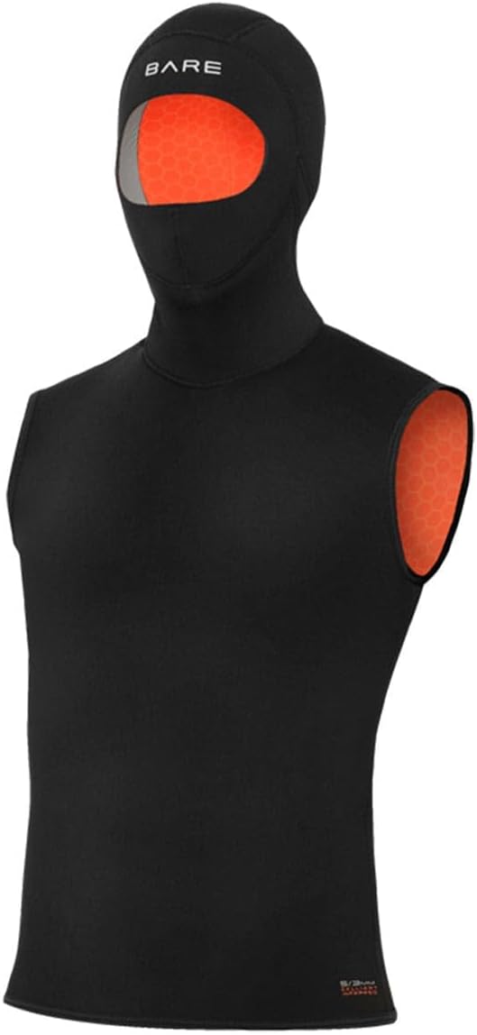 BARE 7/3MM Men's Ultrawarmth Hooded Vest: Wear Inside or Outside Your Wetsuit