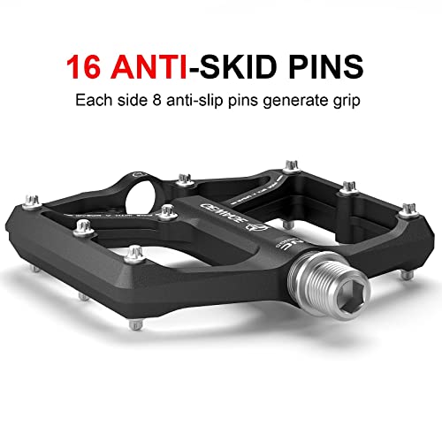 GEWAGE MTB Fahrradpedale, CNC-Aluminium, 3 abgedichtete Kugellager – Ansicht 3