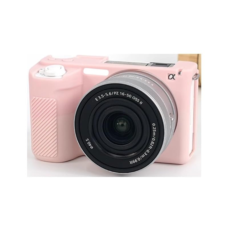 Miękki silikonowy futerał na aparat cukierkowy różowy gumowy pancerz skórka osłona korpusu ochraniacz do aparatu bezlusterkowego Sony Alpha ZV-E10 II