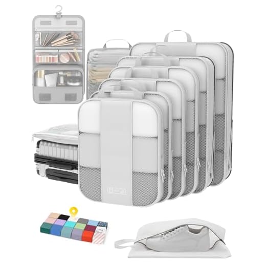 How to package pants o luggage 10-Piece Compression Packing Cubes Set