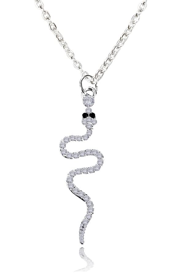 Silver Metal Nug Engraved/Studded Trending Mahakaal Shiva Animal Serpent Gothic Cobra Snake/Sarp With Eye Locket Pendant Necklace With Clavicle Chain