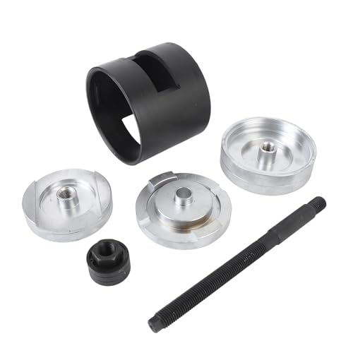 POENVFPO Zestaw Narzędzi do Tulei Ramy Pomocniczej Tylnego Zawieszenia Metalowe Narzędzie do Demontażu Tulei Tylnego Zawieszenia 6 Sztuk dla X5 E53 1999 2007 z walizką dla Mechaników Garażowych