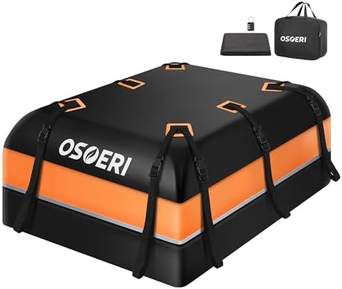 Car Roof Carrier Bag, 21 Cubic Feet Waterproof 840D Rooftop Cargo...