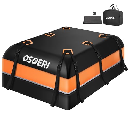 Car Roof Carrier Bag, 21 Cubic Feet Waterproof 840D Rooftop Cargo...