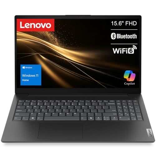 Image of Lenovo 15.6 inch FHD Laptop, Intel Processor, 8GB DDR5, 256GB SSD, Copilot AI | WiFi 6 & Bluetooth, Win 11 Home, Office 365, Long Battery Life & Portable Design, 2026 Edition for Business Office & Student