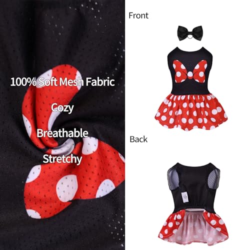 Image of CuteBone Dog Mesh Dress Puppy Sundress Pet Outfit Summer Fashion for Small Dogs Girl Cat Clothes