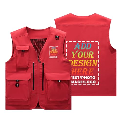 Chaleco de pesca personalizado con multibolsillos cargo transpirable