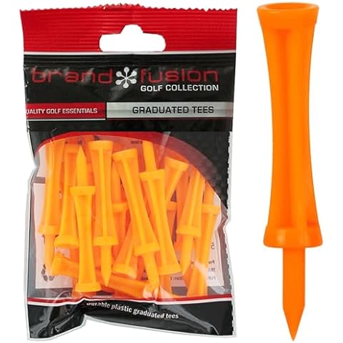 Graduated Tees Golfers Club Orange Plastic Tees Cover