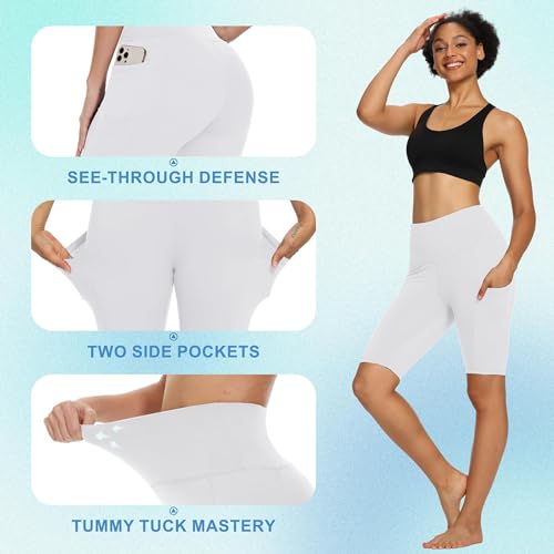 TNNZEET Biker Shorts Women - 8"/5"/3" High Waisted Tummy Control Workout Gym Spandex Booty Yoga Volleyball Shorts