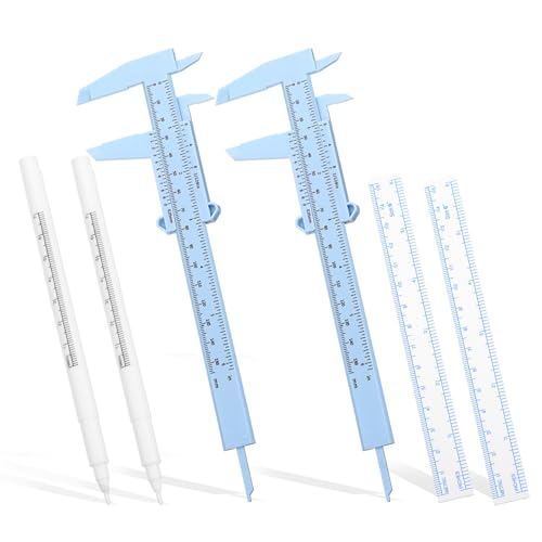 6 Pcs Eyebrow Mapping Kit, 3 Kinds Eyebrow Measuring Tool, Practical Convenient Brow Mapping Pen for Women, Reusable Brow Tool for Eyebrows Shaping