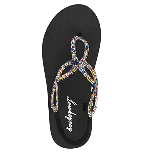 Image of Lowkeyray Women's Summer Sandals womens Flat Sandals Whith Sequins