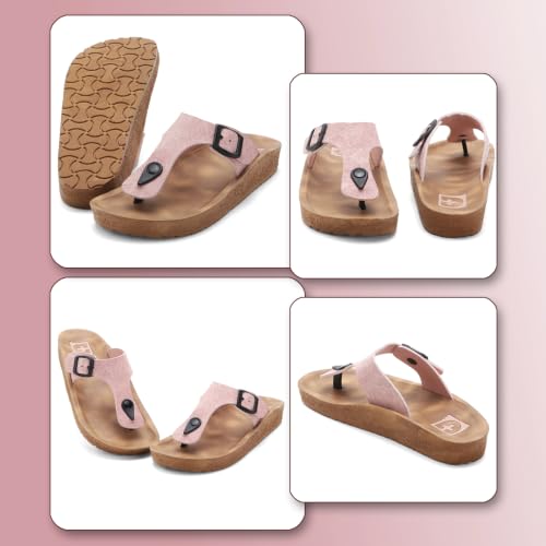 Image of DOCTOR HEALTH SUPER SOFT Women's Orthopedic Toe Ring Sandals | Adjustable Buckle Comfort Slippers | Soft Cushioned Footbed | Lightweight Anti-Skid Casual Flip Flops for Everyday Wear