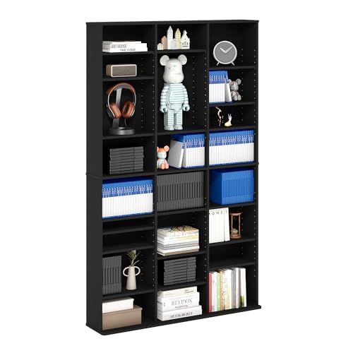 Furinno Jaya Multimedia-Medienspeicher-Tower-Rack mit 24 Regalen und...