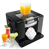 Bellatte Shaved Ice Machine with Compressor | 60s Fast Fluffy Slushie & Snow Cone Maker | No Pre-Freezing | Sugar-Free Friendly | Self-Cleaning | 16oz Frozen Drink Maker for Home, Party & RV