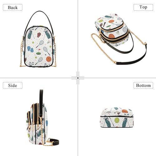 Image of MCHIVER Golf Crossbody Bag for Women Cell Phone Purse Wallet with Removable Chain Shoulder Handbag
