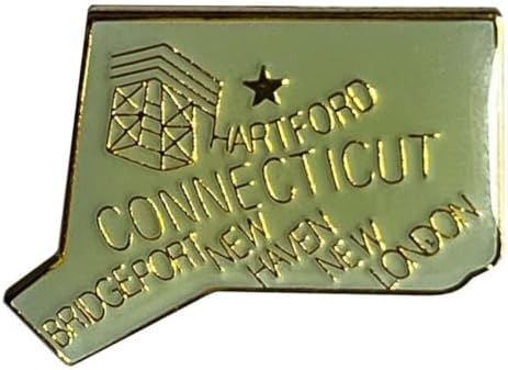 Connecticut Enamel State Map Hat Cap Lapel Pin (ACE - 607) Collectible Novelty Costume Dress-Up Accessory Lapel Pins - Not Official Badge or Identification image 3
