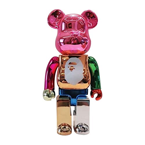 JNVHFGT Ornamento Figuras de Escritorio Bearbrick de 28 cm/11 Pulgadas, Bloques de Oso 400% Regalos para niños y niñas