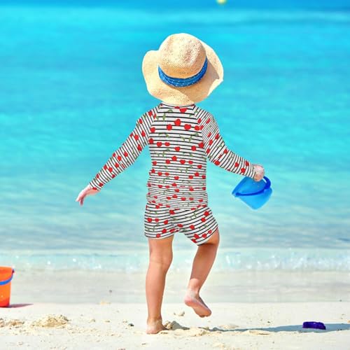 Aflyko Boys' Rash Guard Set SPF 50+ Sun Protection 2 Piece Swimsuit3