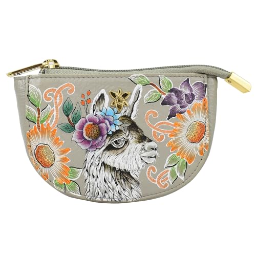 Anuschka Women's Original Hand-Painted Genuine Leather Zip Pouch Purse
