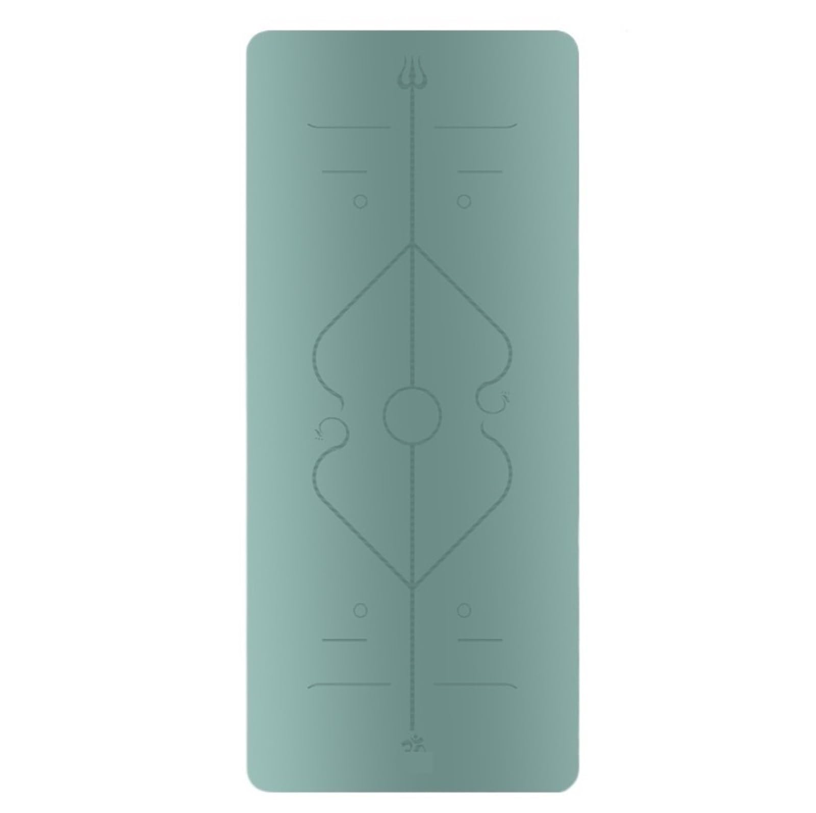 Tappetino da yoga Posture Line Guidance in gomma naturale PU, spessore 5 mm, antiscivolo, assorbimento degli urti, silenzioso.