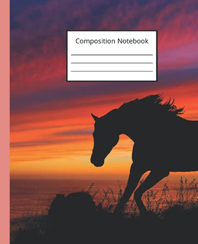Composition Notebook: Cute Horses Composition Notebook, Wide Ruled Horses workbook Composition Notebook for Girls and Women, Horse Lovers Composition ... for kids Girl, Christmas/Birthday Notebook