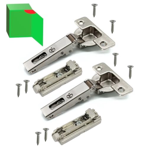 Salice Universalscharnier mit Öffnung 110°, Standardanwendung (2 Self-Closing Schnappschloss, Hals: 0 Base H02 V. Holz)