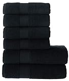 MAURAHOME Luxus Badetüch Set 100% Baumwolle. Hotel & Spa Qualität. 2 große Badetücher 70x140, 4 große Handtücher 50x100. Schnell trocknende Frottiertücher. Weich, plüschig und stark saugfähig.