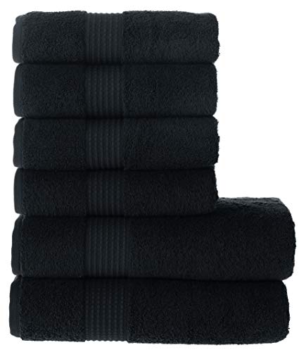 MAURAHOME Luxus Badetüch Set 100% Baumwolle. Hotel & Spa Qualität. 2 große Badetücher 70x140, 4...