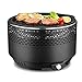FYHH-JZHY Barbecue Portatile A Carbone Senza Fumo con Ventola per Un Calore Rapido da Tavolo All'Aperto per Interni Piccolo Barbecue A Carbone Antiaderente per Barbecue per Feste in Campeggio