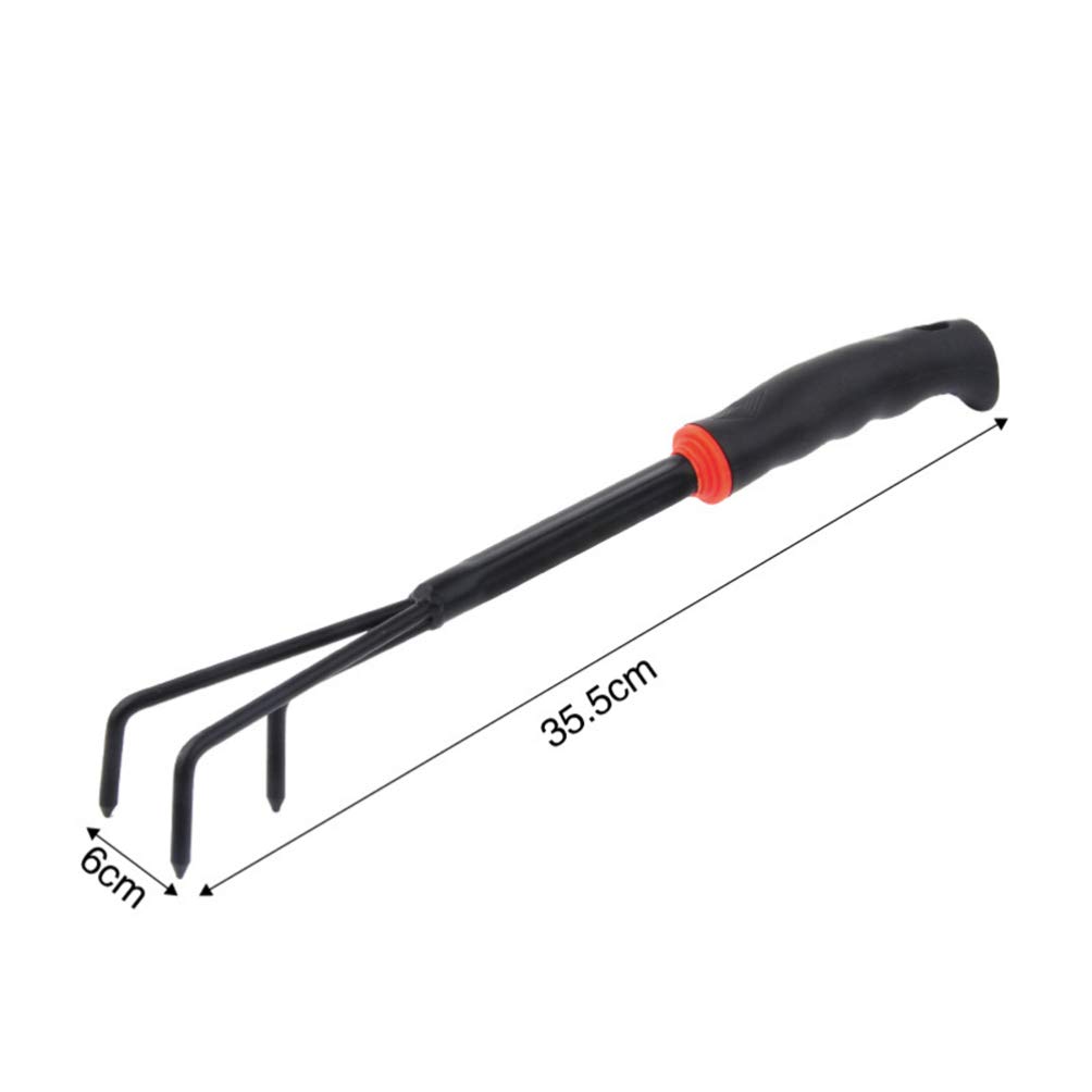 VILLCASE 6pezzi Pala Da Giardino in Ferro Piccola Pala Da Giardino Rastrello Doppio Lato Manico Antiscivolo Accessori Per Giardinaggio in Vaso Balcone e Casa