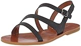 Lucky Brand Women's Alexcia Flat Sandal, Black, 9.5 M US