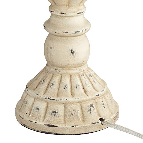 Trinidad Country Cottage Table Lamps 26.5" High Set of 2 Antique White