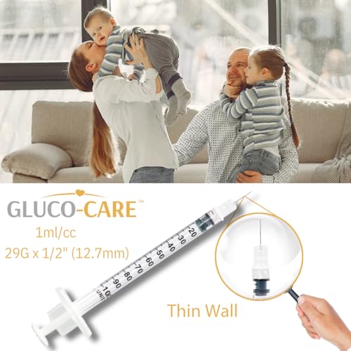 Image of 1 ml /cc Syringes 29G x 1 /2'' (12.7mm), 100 /box | Fine Tip, Home & Lab Use, Clear Barrel, Bold Scale, Smooth Plunger Movement with back-end stopper, Leak-Proof Design