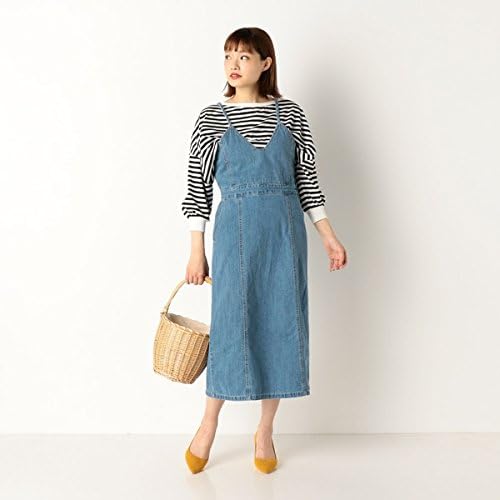 Amazon Co Jp アルシーブ Archieves ノースリーブデニムキャミワンピ Blue M 服 ファッション小物