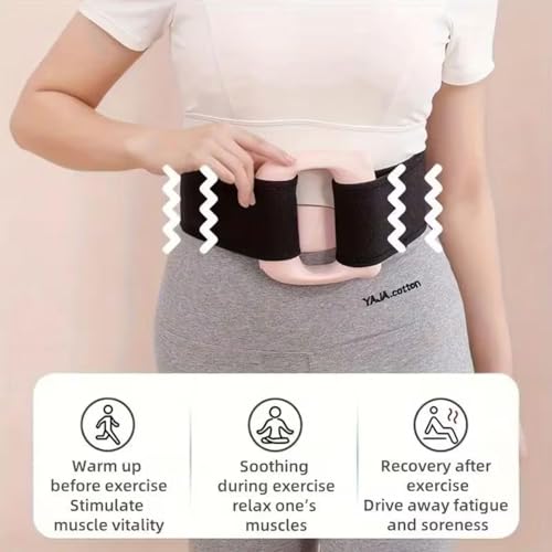 Image of Belly Fat Massager Belt | belly fat burner | bitrontix belly fat burner & body shaper Handheld Wearable Vibration Massage Ring with Adjustable Belt, Digital Display, USB Charging Cable and Storage Pouch(Massage Ring)