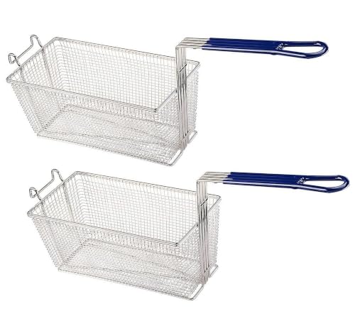 Commercial Deep Fryer Basket 2-Pack Nickel Plated Iron