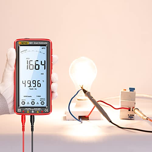 Aneng 681 Digital Multimeter Tester Auto-Ranging Trms 6000 Counts Voltmeter Smart Rechargeable Meter Measures Ac/Dc Current,Ncv,Voltage,Ohm,Amp,Resistance,Diodes,Countinuity,Capacitance,Temperature thumb #5