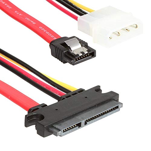 Cable combo 50Pack SATA (7+15) hembra a SATA 7Pin + Molex 4Pin 1FT